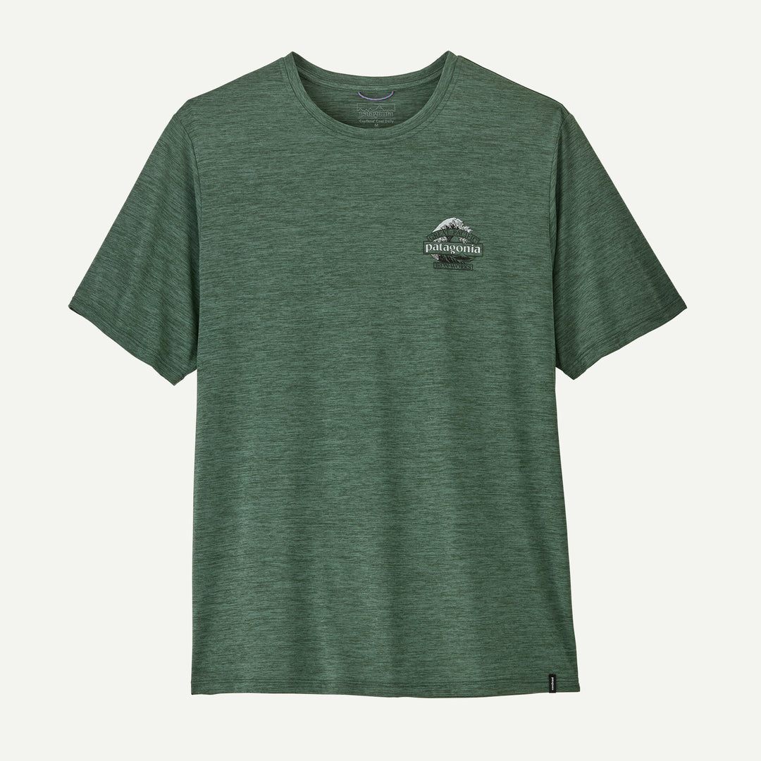 Patagonia Men's Capilene Cool Daily Shirt Great Waves Canopy Green - dettaglio