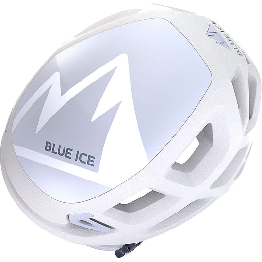 Blue Ice Blast Helmet for alpine climbing with lightweight hybrid design and integrated headlamp mount