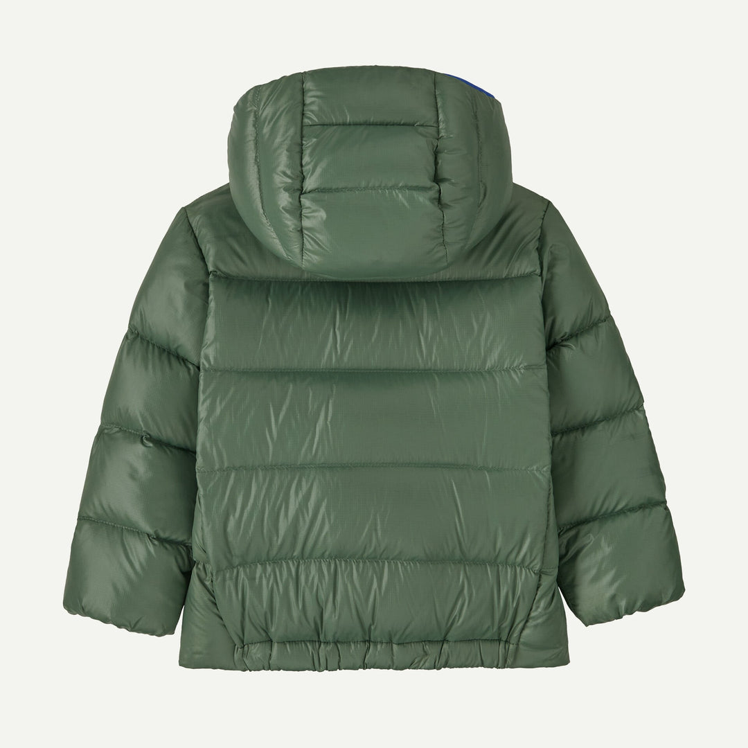 Patagonia Baby Hi-Loft Down Sweater Hoody Canopy Green - retro