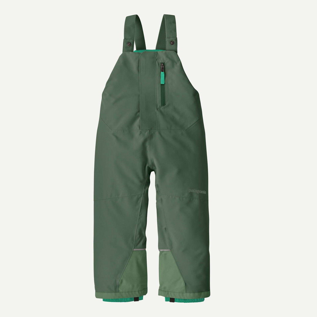 Patagonia Baby Snow Pile Bibs Canopy Green - fronte