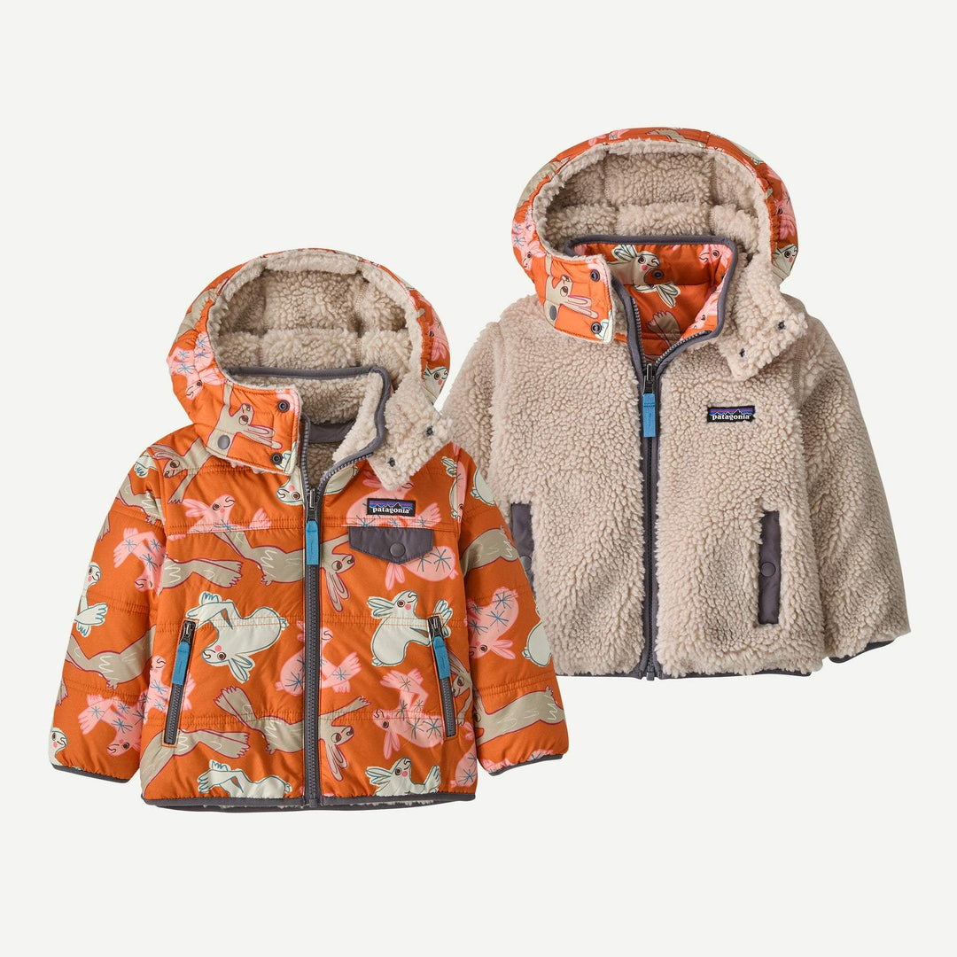 Patagonia Baby Reversible Tribbles Hoody Bunny Life Marigold - fronte