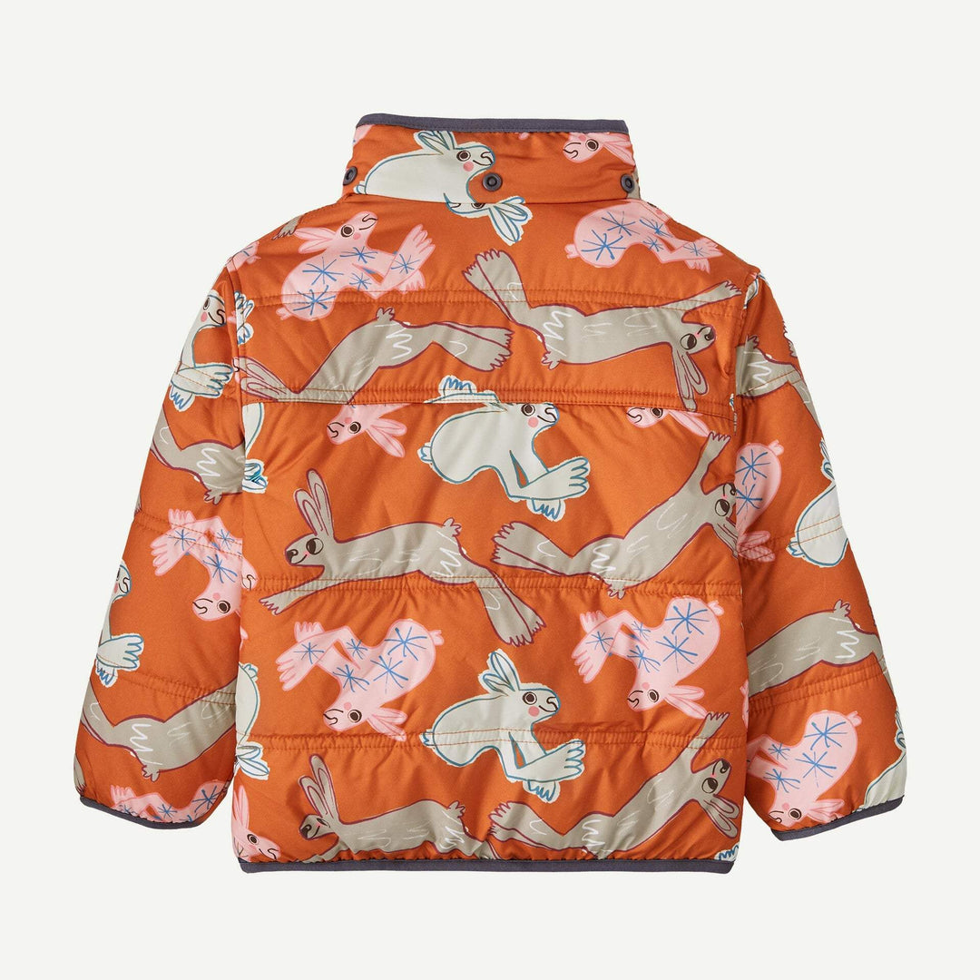 Patagonia Baby Reversible Tribbles Hoody Bunny Life Marigold - retro