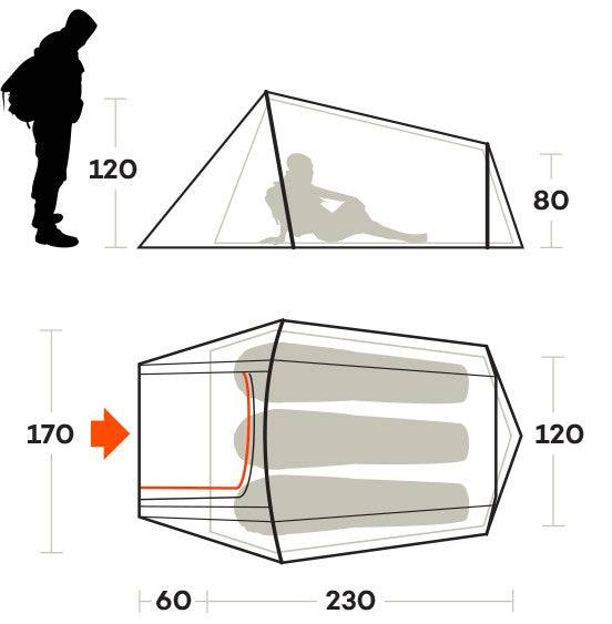 Tenda Sling 3 per arrampicata con moschettoni robusti e design resistente