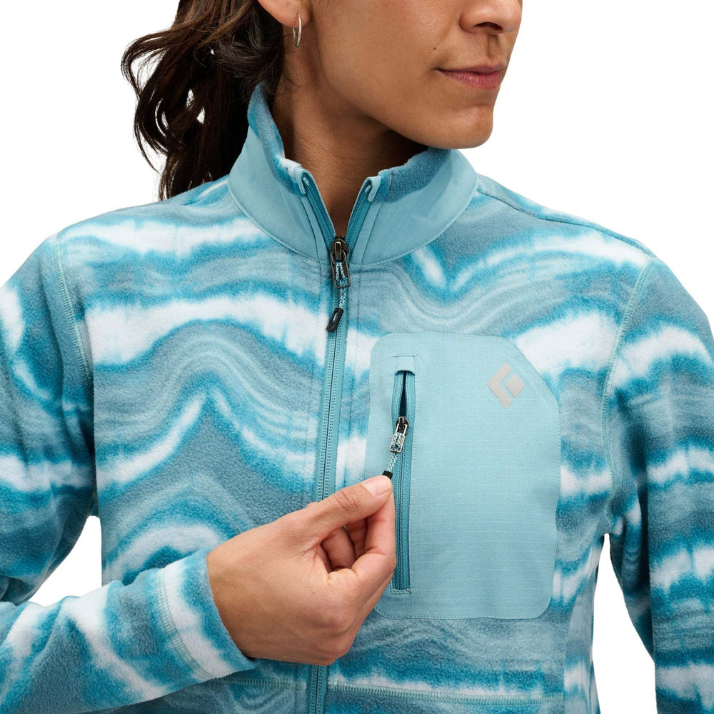 Black Diamond Women's Rift Full-Zip Fleece Jacket Quartzite/Glacier - vista aggiuntiva