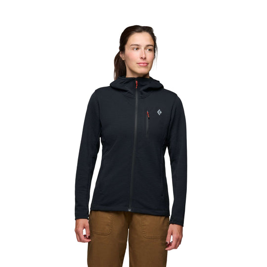 Black Diamond Women's Diverge Full Zip Hoody Black - vista principale