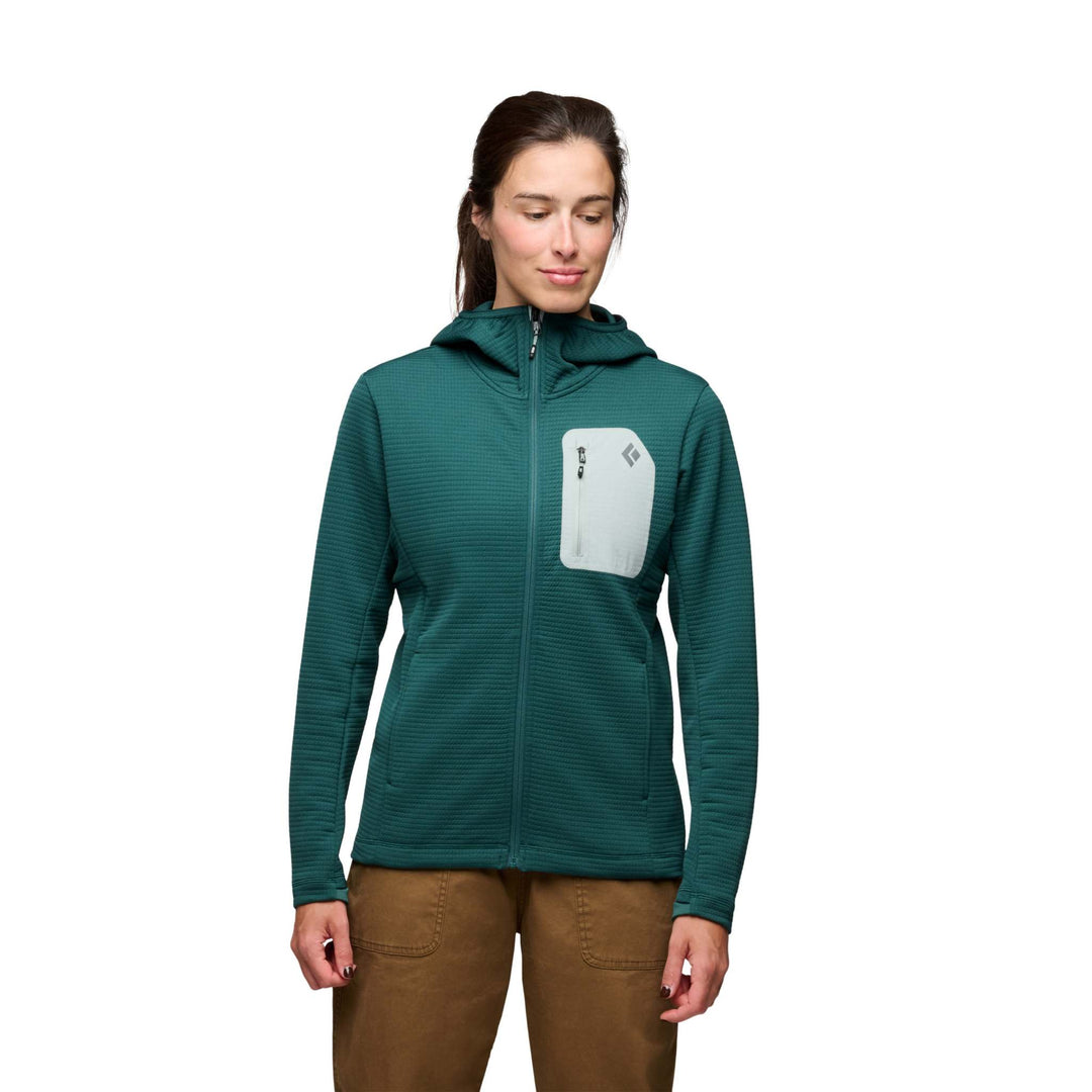 Black Diamond Women's Diverge Full Zip Hoody Deep Woods - vista principale