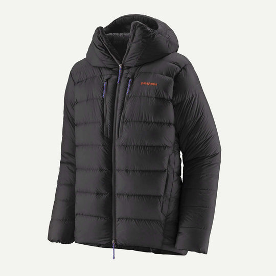 Patagonia Grade Vii Down Parka: parka nero trapuntato con cappuccio
