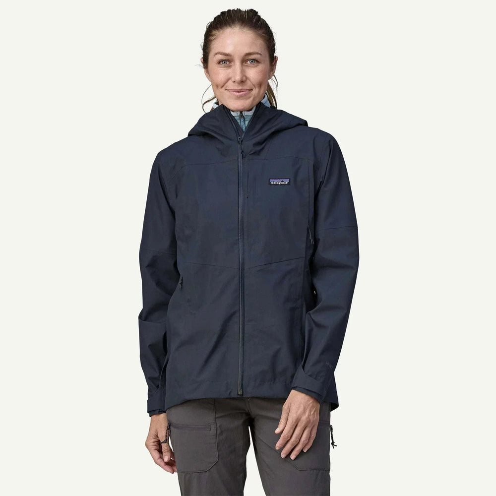 Giacca impermeabile W's Boulder Fork Rain Jkt con cappuccio regolabile, tessuto a 3 strati e certificazione Fair Trade.