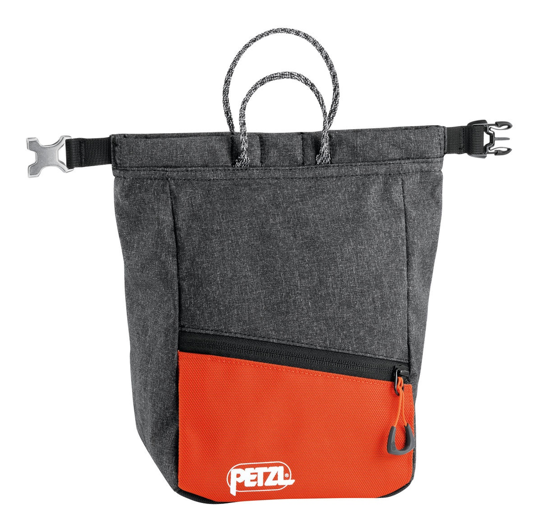 sacchetto portamagnesite semirigido con chiusura magnetica e tasche multiple per boulder