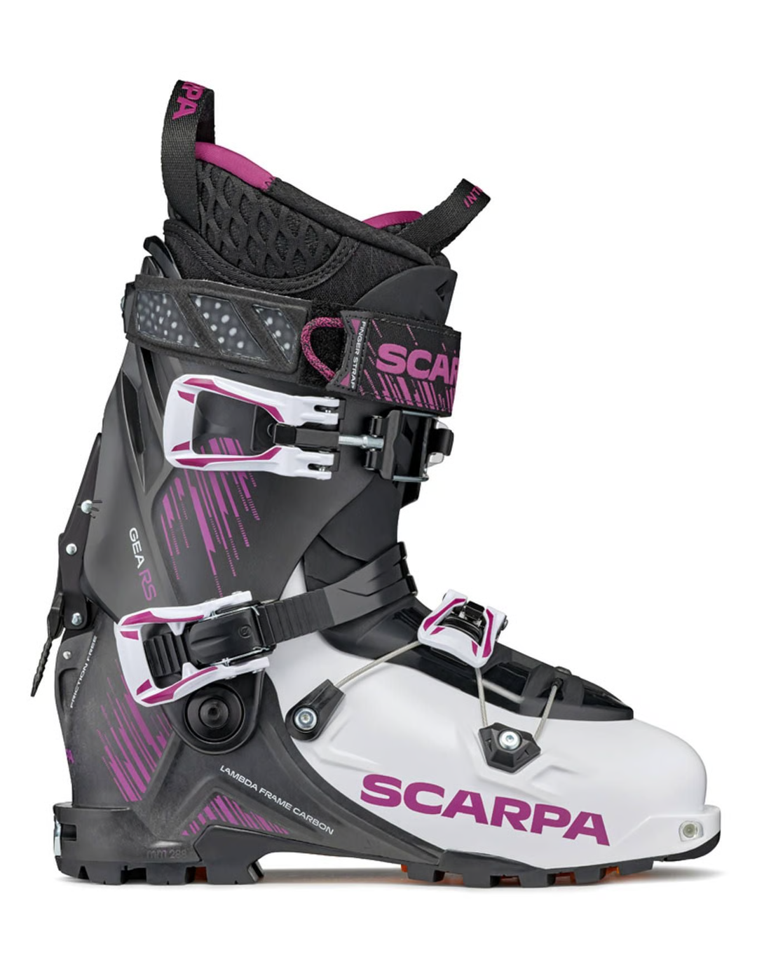 Scarpone da sci alpinismo Gea RS in Grilamid BIO con sistema ski/walk Speed Lock XT e design web frame carbon per performance elevate in salita e discesa