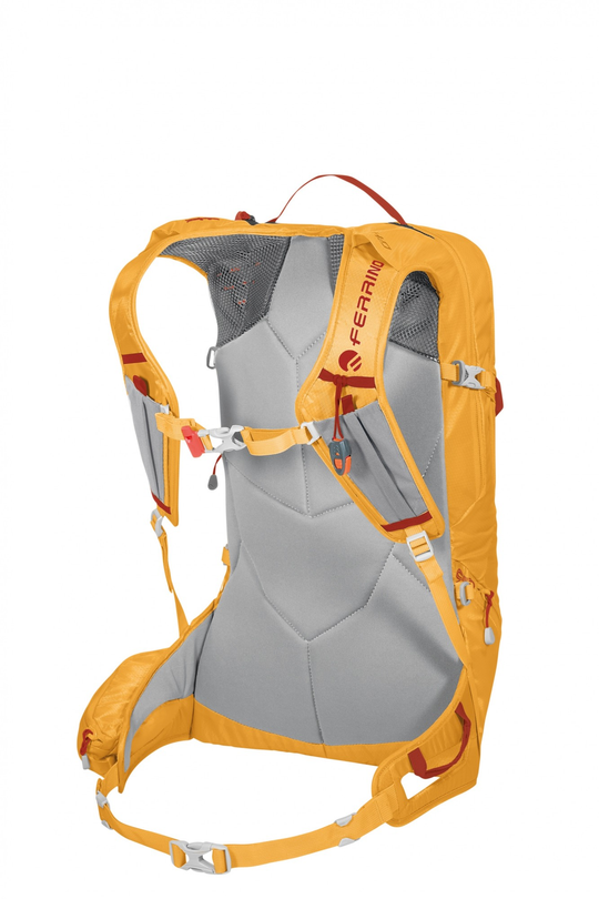 Zaino Rutor 25 orange backpack with ergonomic design, ideal for ski mountaineering.