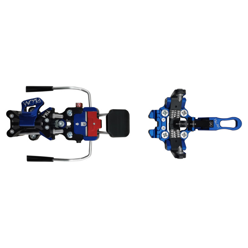 Pika ski binding with stopper brakes, 90mm width, versatile and easy-to-use.