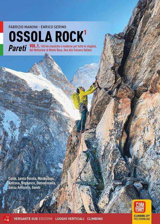 Copertina Ossola Rock Pareti volume 1 italiano - ISBN 9788855472197