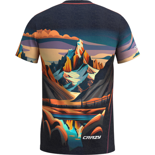 T-shirt con stampa esclusiva montagna, traspirante e fresca, Shirt Legend.