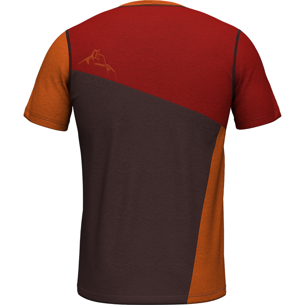 T-shirt Gulliver in hemp fabric with geometric color block design