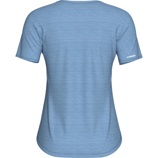 T-shirt Exit tecnica e raffinata con fondo stondato e cuciture a contrasto per attività outdoor