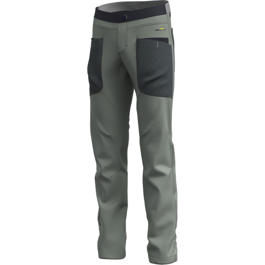 Pant Gulliver Light casual outdoor pants with adjustable waist, multiple pockets, and unique tie-patterned fabric details.