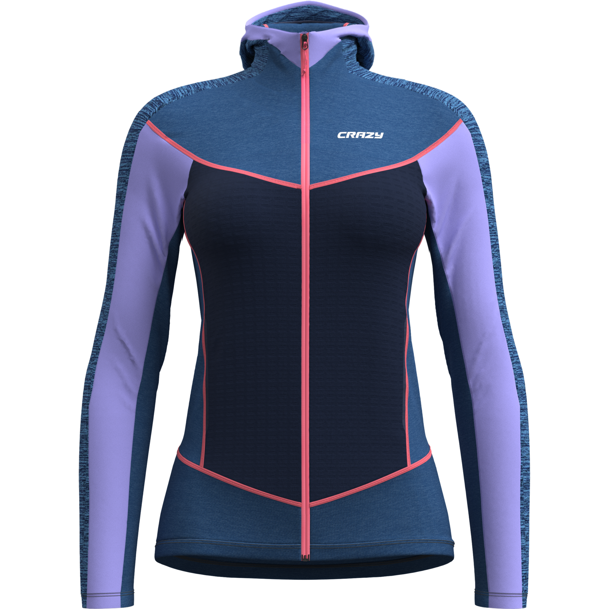 Pull Traverse Donna mid layer trekking leggero con zip frontale e cappuccio ergonomico