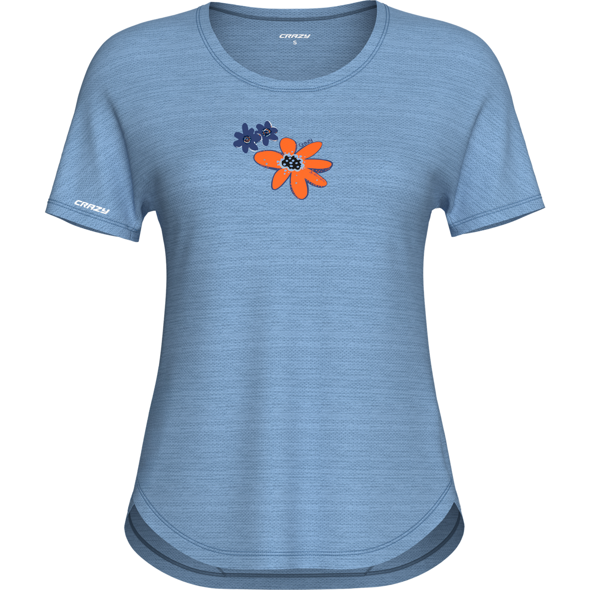 Technical Exit T-shirt with contrasting stitching and rounded bottom for outdoor activities