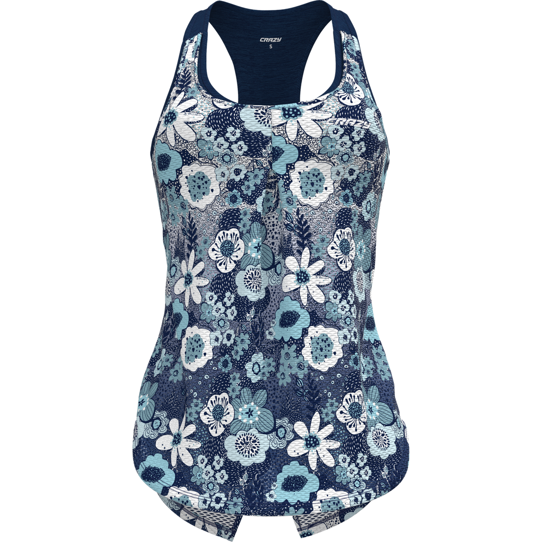Canotta Top Break doppio strato traspirante per trekking con stampe vivaci e tessuto rapid-dry