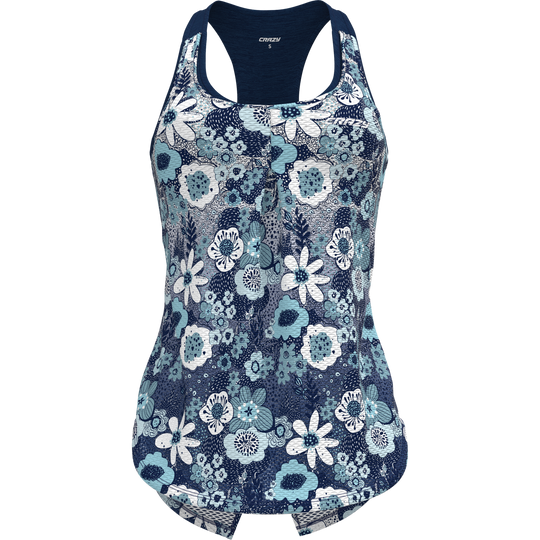 Canotta Top Break doppio strato traspirante per trekking con stampe vivaci e tessuto rapid-dry