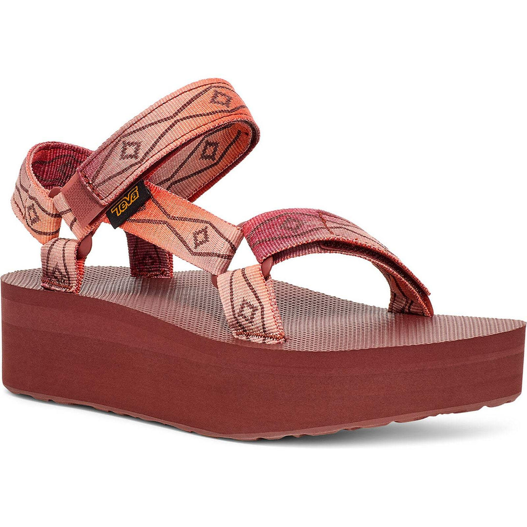 Teva Flatform Universal Sunscape donna Waterless Scarlet - tre quarti anteriore