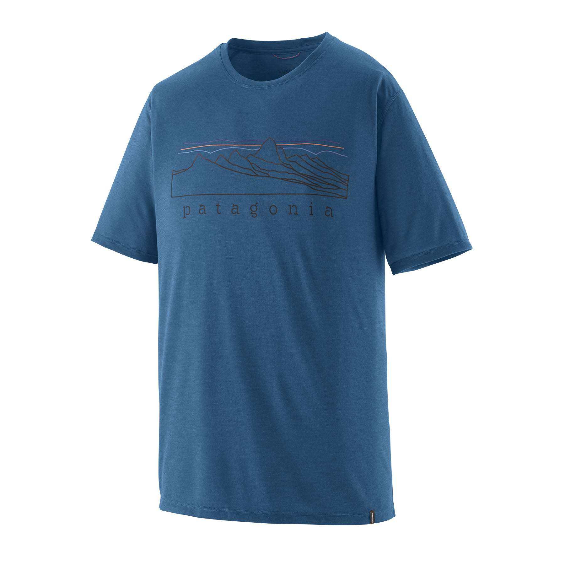T-shirt per uomo Patagonia Cap Cool Trail Shirt nera traspirante con tecnologia Capilene® Cool e controllo odori HeiQ® Pure