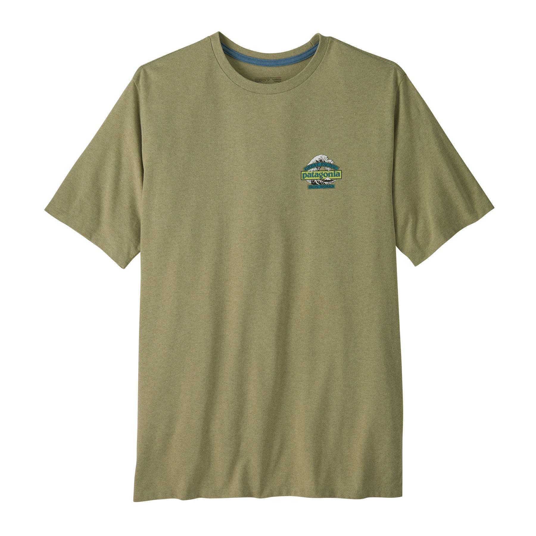 Maglietta Great Waves Responsibili-Tee da uomo con logo Patagonia e onda Hokusai in tessuto riciclato e certificato Fair Trade
