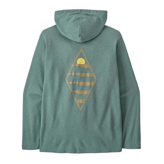 Felpa con cappuccio uomo Water People Sets Wildrise in cotone biologico e Naia Renew con grafica surf Diamond P