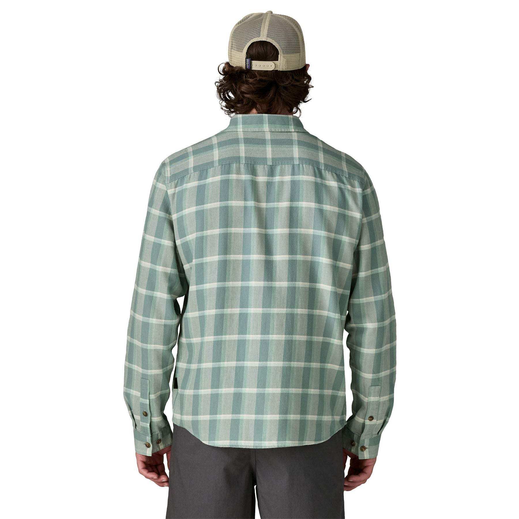 Camicia Uomo In Flanella Scozzese Cromoncent – Maniche Lunghe, Tasca, Bufalo Bianco E Teal, Taglia S