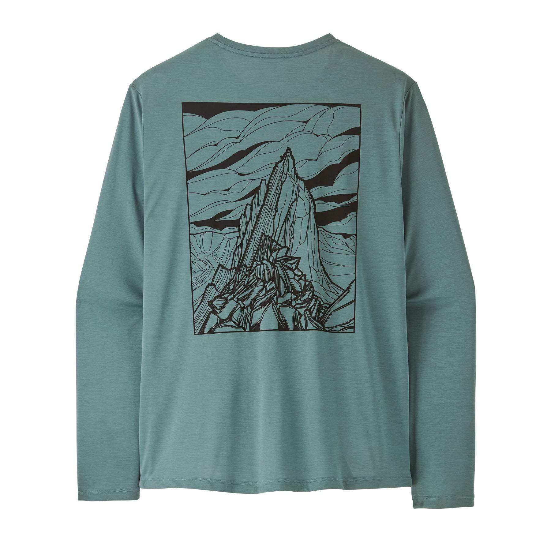 Maglia tecnica M's L/S Cap Cool traspirante e flessibile in poliestere riciclato con controllo odori HeiQ® Mint
