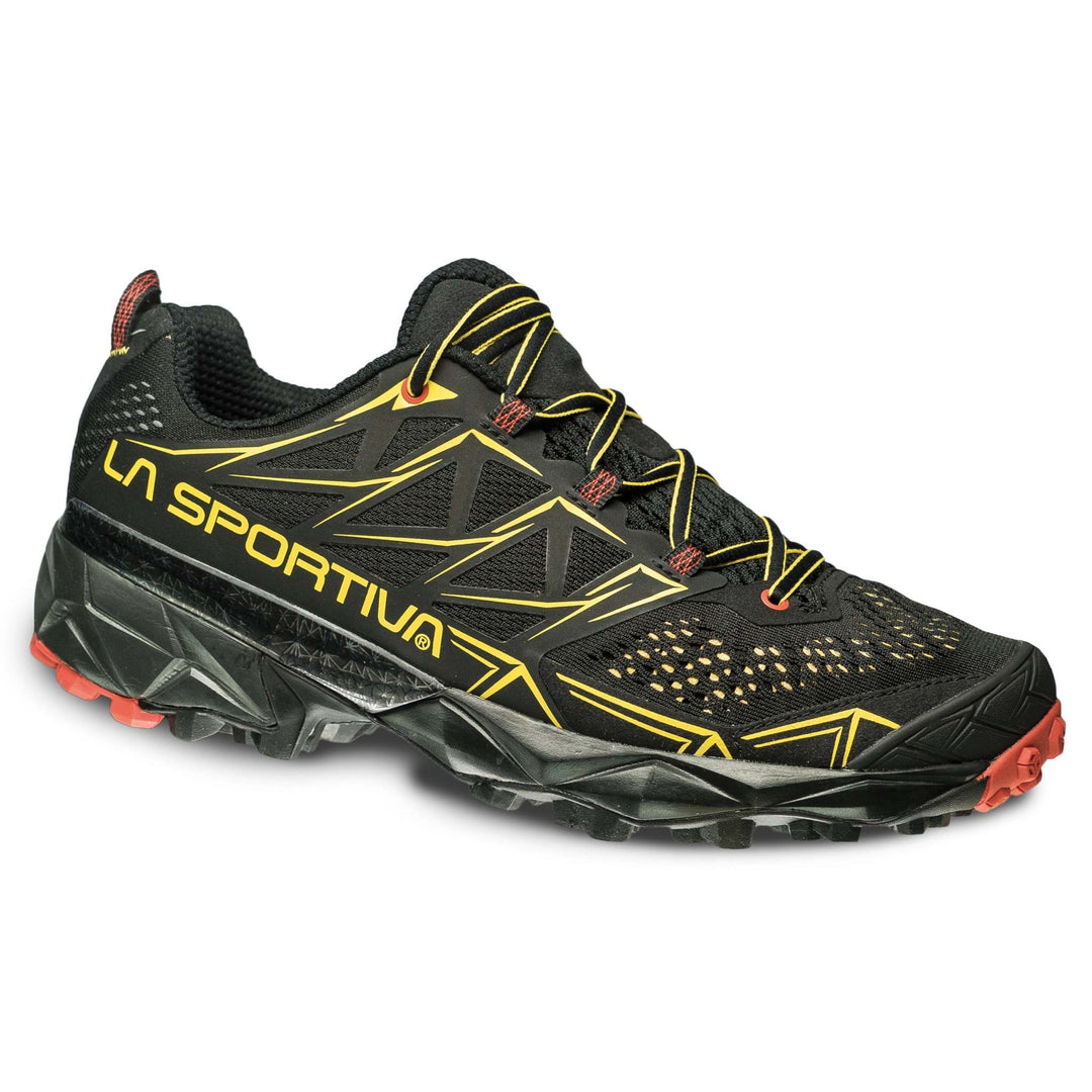 Akyra mountain running shoe, designed for endurance trails and ultra marathons, featuring MicroLite Skeleton™ and FriXion XT sole.