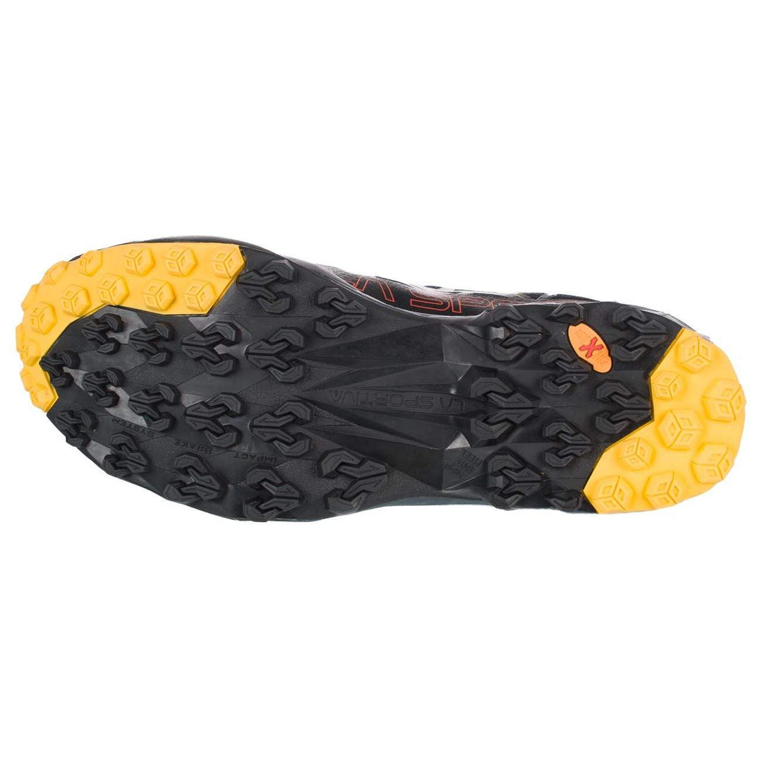 Akyra GTX running shoe sole with FriXion XT tread pattern.