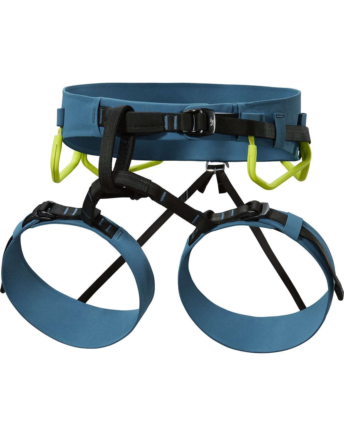 Men's AR-395A Harness for versatile climbing with adjustable leg loops and Warp Strength Technology.