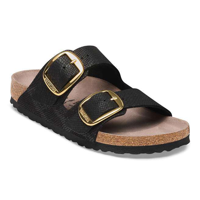 Birkenstock Arizona Big Buckle Synthetics Python Black - vista frontale