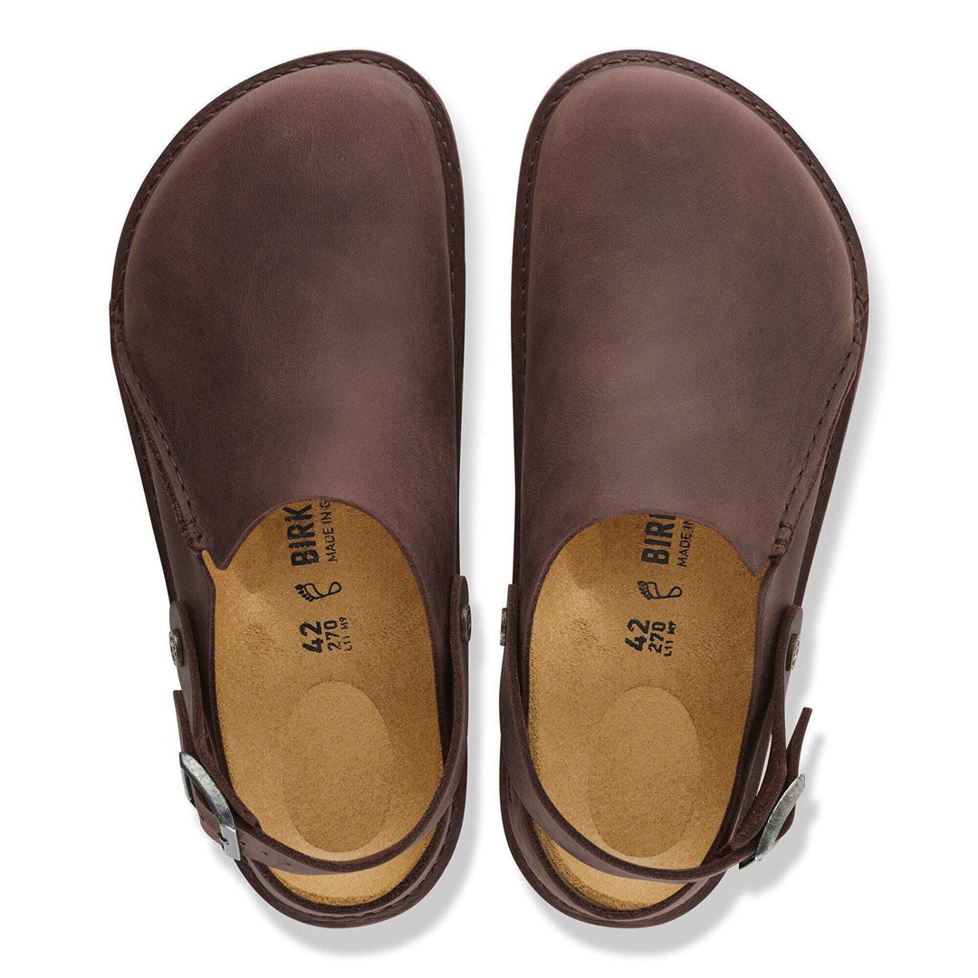 Birkenstock Lutry Premium Oiled Leather - Habana - vista dall’alto della coppia