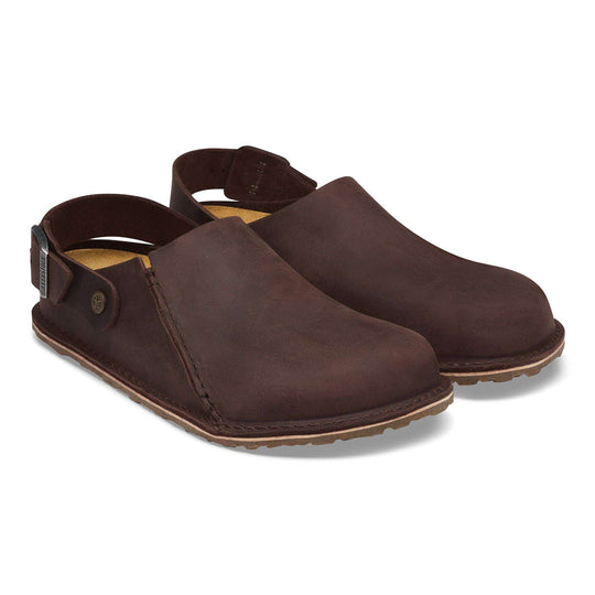 Birkenstock Lutry Premium Oiled Leather - Habana - coppia in prospettiva