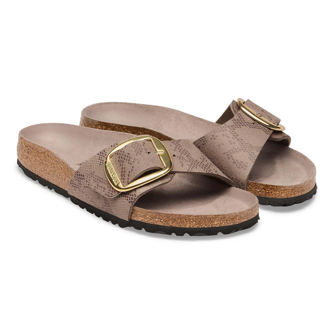 Birkenstock Madrid Big Buckle Synthetics - Python Gray Taupe - coppia in prospettiva