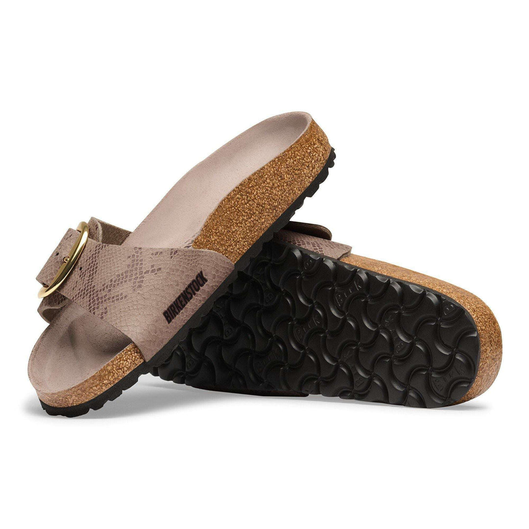 Birkenstock Madrid Big Buckle Synthetics - Python Gray Taupe - vista della suola