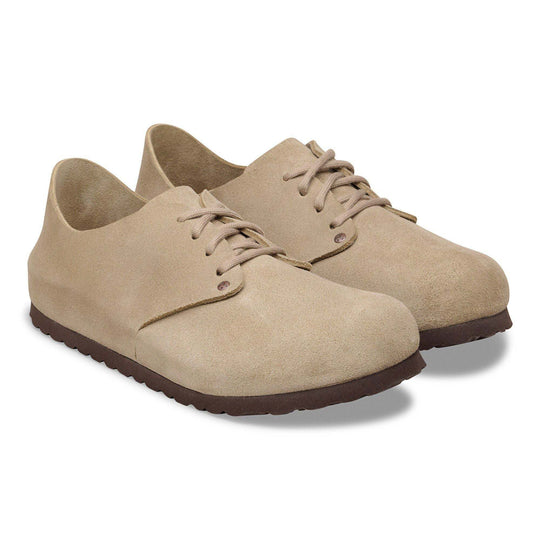 Birkenstock Maine Suede Leather - Taupe - coppia in prospettiva