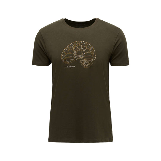 Black Diamond Brain On Camalot Short Sleeve Tee Dark Moss