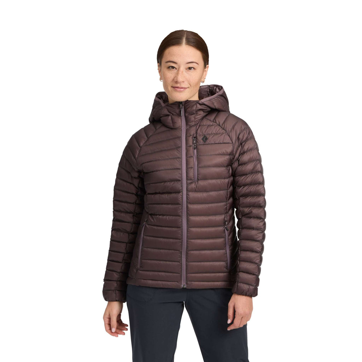 Black Diamond W Deploy Down 1.0 Hoody Dark Mauve front