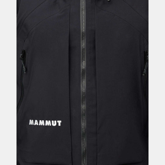 Mammut Eiger Nordwand Pro HS Hooded Jacket Men Black – dettaglio zip frontale