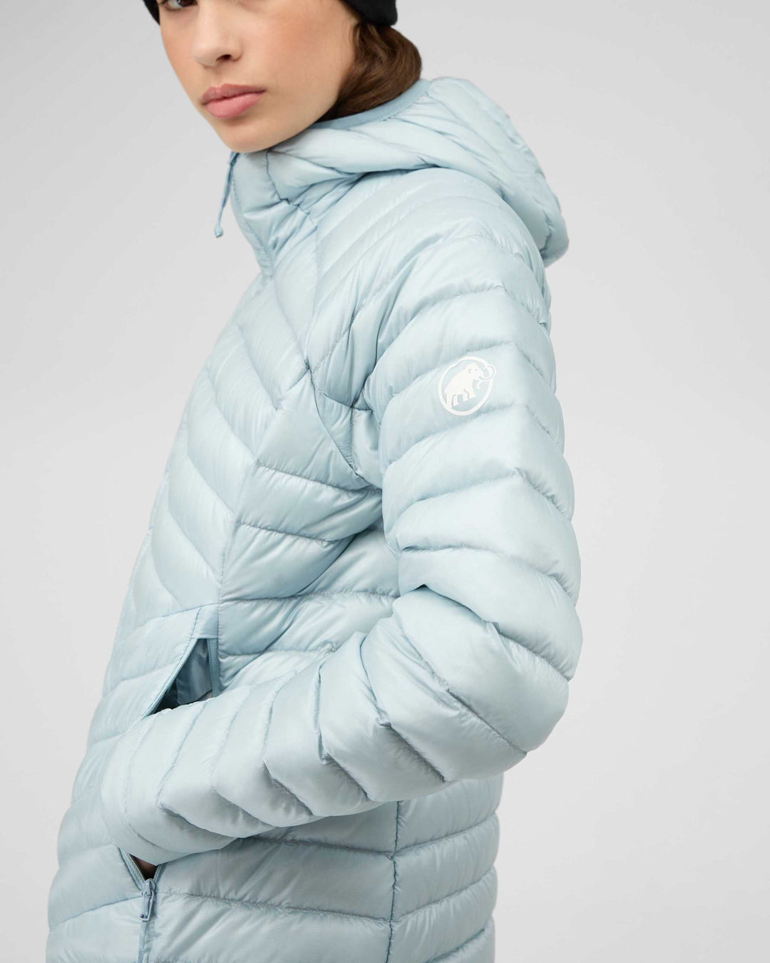 Mammut Broad Peak In Hooded Jacket Women - Nebla - dettaglio tasca laterale