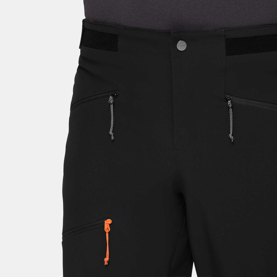 Mammut Taiss Guide SO Pants Men Black – dettaglio vita e tasche frontali