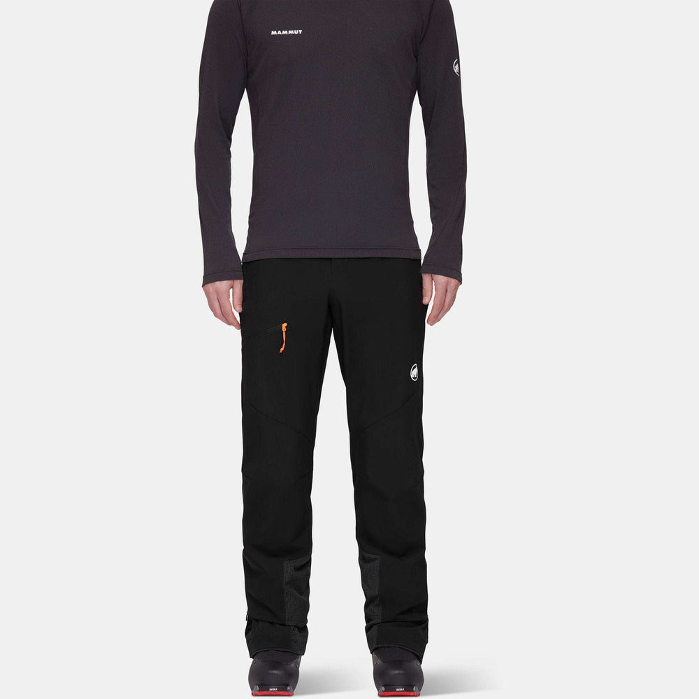 Mammut Taiss Guide SO Pants Men Black – indossata, vista frontale