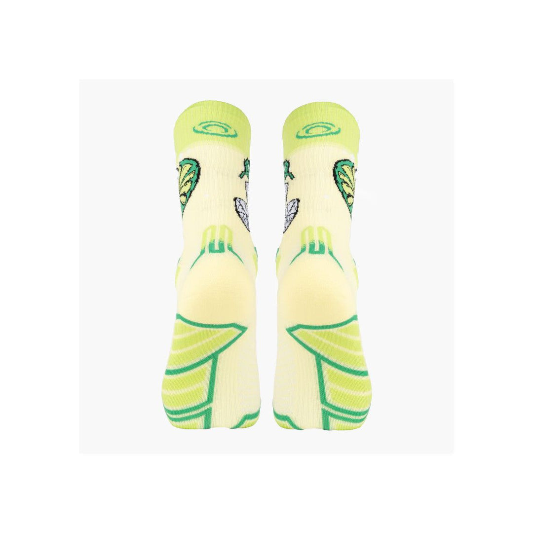 Calze BV Sport Trail Ultra Collector Nutrisocks Mojito, coppia gialla e verde, vista posteriore