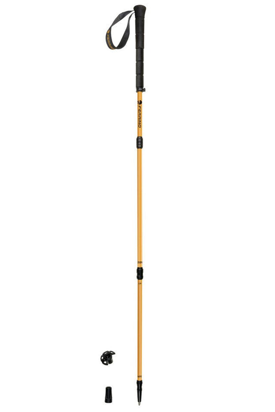 Bastoncini Zion pieghevoli da trekking in lega di alluminio 3 sezioni con impugnatura antiscivolo e punta in tungsteno