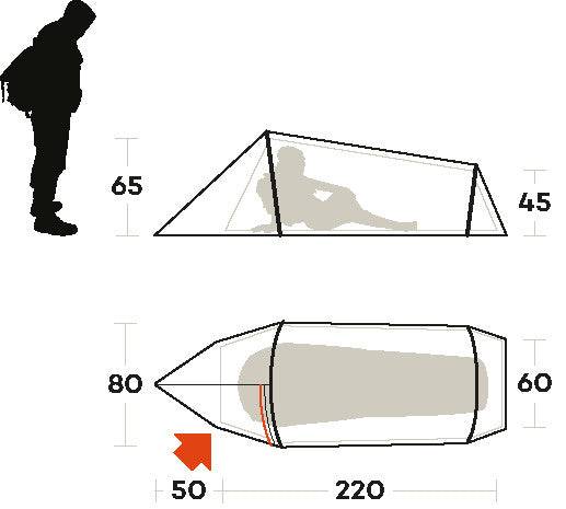 Tenda Sling 1 tenda da campeggio leggera e compatta