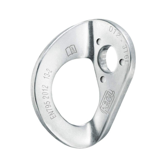 Stainless steel Coeur anchoring plate, multidirectional, available in 10mm and 12mm diameters.